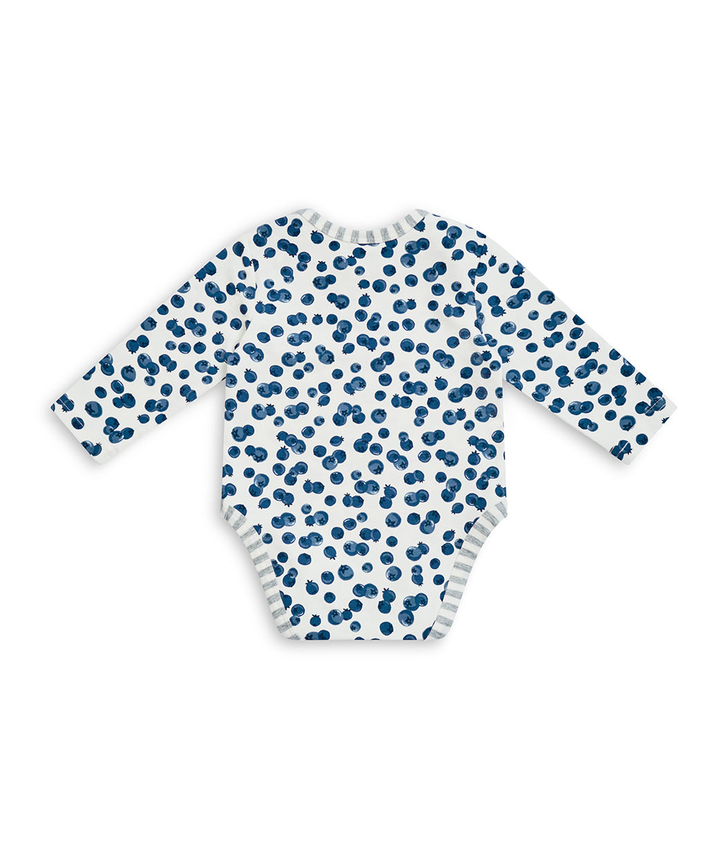 Langarm-Body Blaubeeren Denim