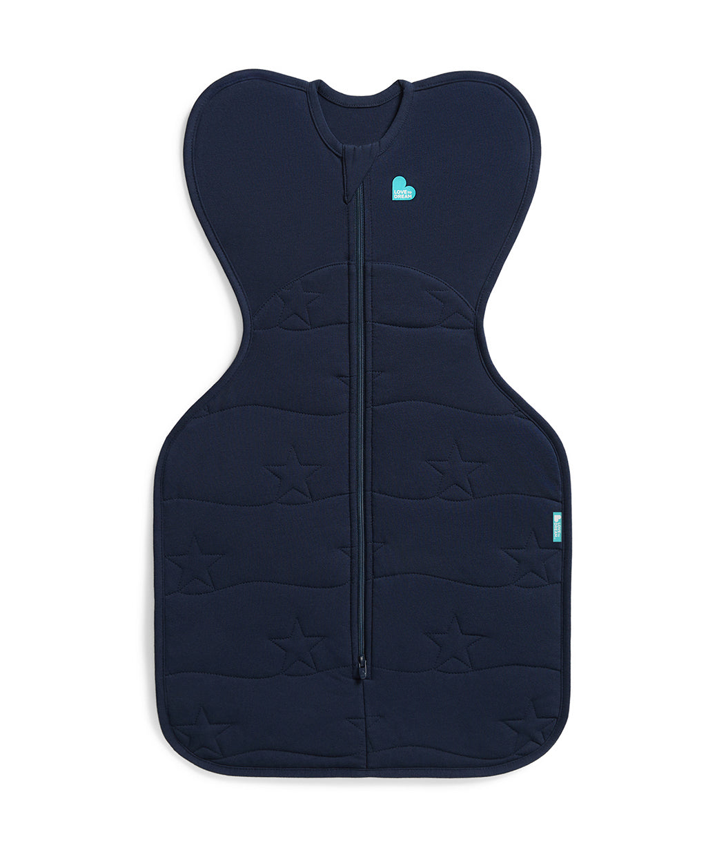 Swaddle Up™ Pucksack 3.5 TOG Gesteppte Baumwolle Marineblau Gesteppter Stern