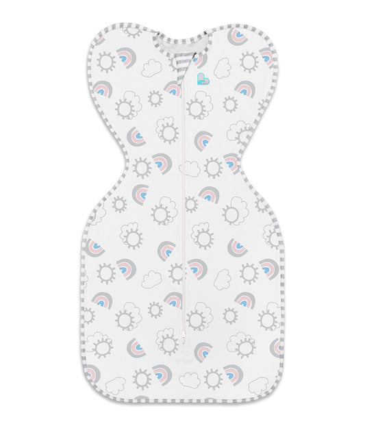 Swaddle Up™ Pucksack 1.0 TOG Baumwolle Weiß Regenbogen