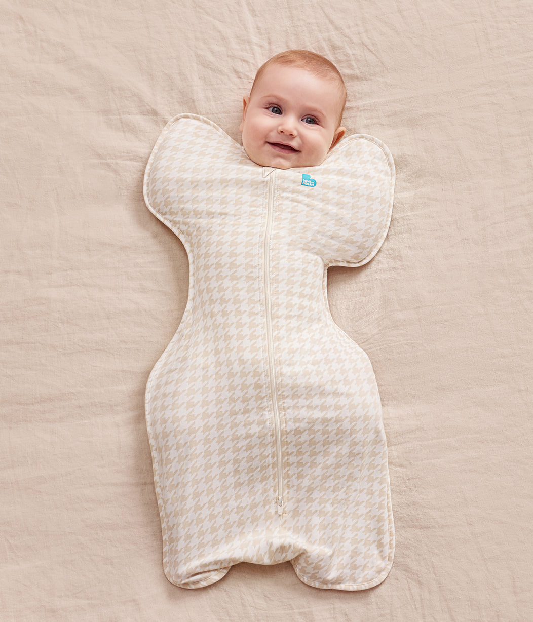 Swaddle Up™ 1.0 TOG Cotton Beige Houndstooth