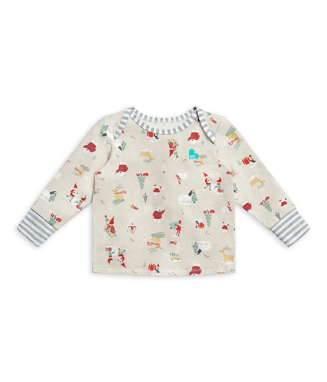 Love To Dream™ Langärmeliges Kinder-Pyjama-Set Schneeparty