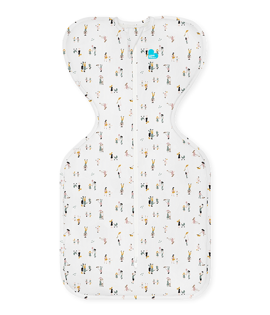 Swaddle Up™ Pucksack 1.0 TOG Baumwolle Weiß Gemeinschaftmuster