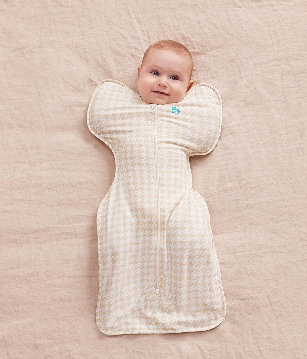 Swaddle Up™ 1.0 TOG Cotton Beige Houndstooth