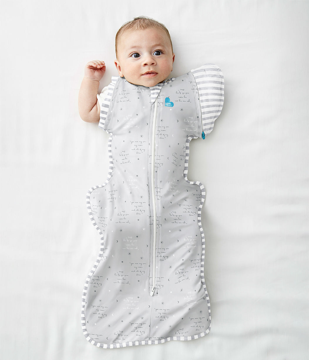 Swaddle Up™ Übergangspucksack Leicht (24-27°C) Grau Du Bist Mein Baumwolle