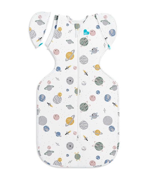 Swaddle Up™ Übergangspucksack 0.2 TOG Baumwolle Weiß Weltall