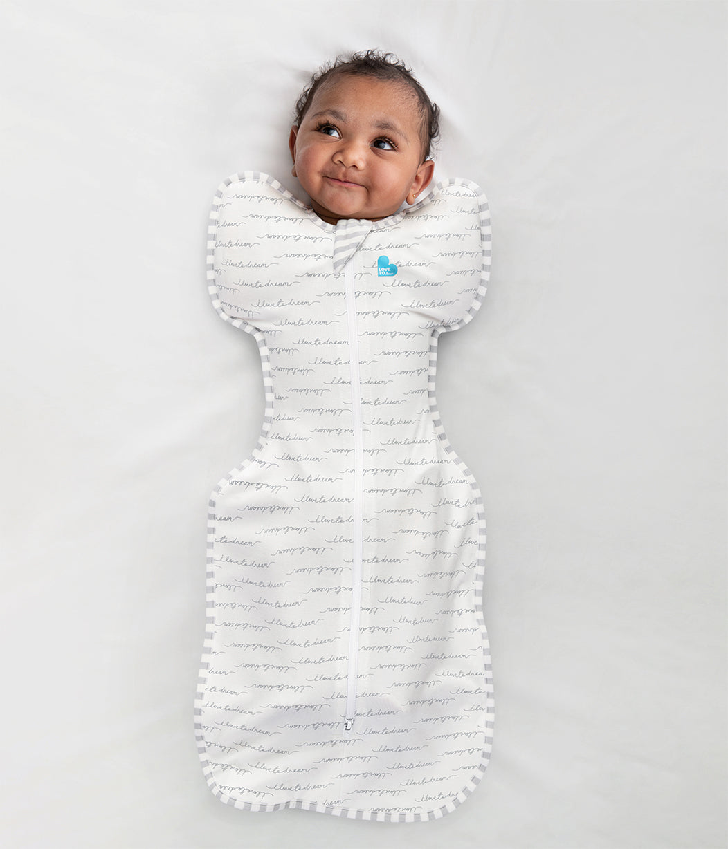 swaddle up schlafsack Swaddle Up™ Pucksack 1.0 TOG Baumwolle Weiß Träumer – Love to Dream EU