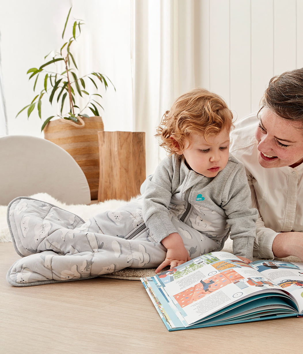 schlafsack innen baumwolle Schlafsack langarm 3.5 TOG Baumwolle Grau Südpol – Love to Dream EU