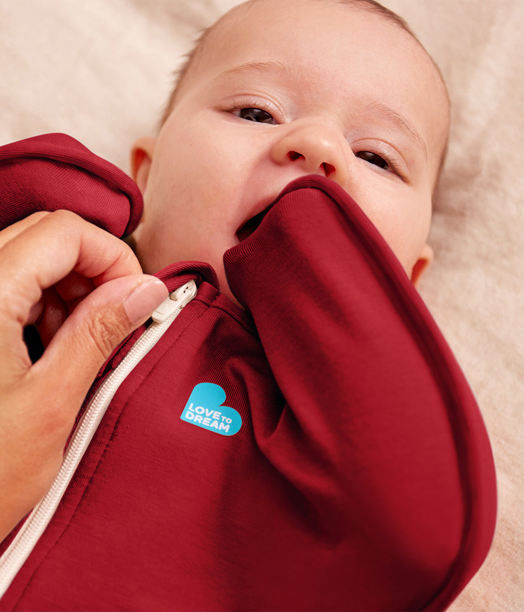 Swaddle Up™ 1.0 TOG Cotton Maroon