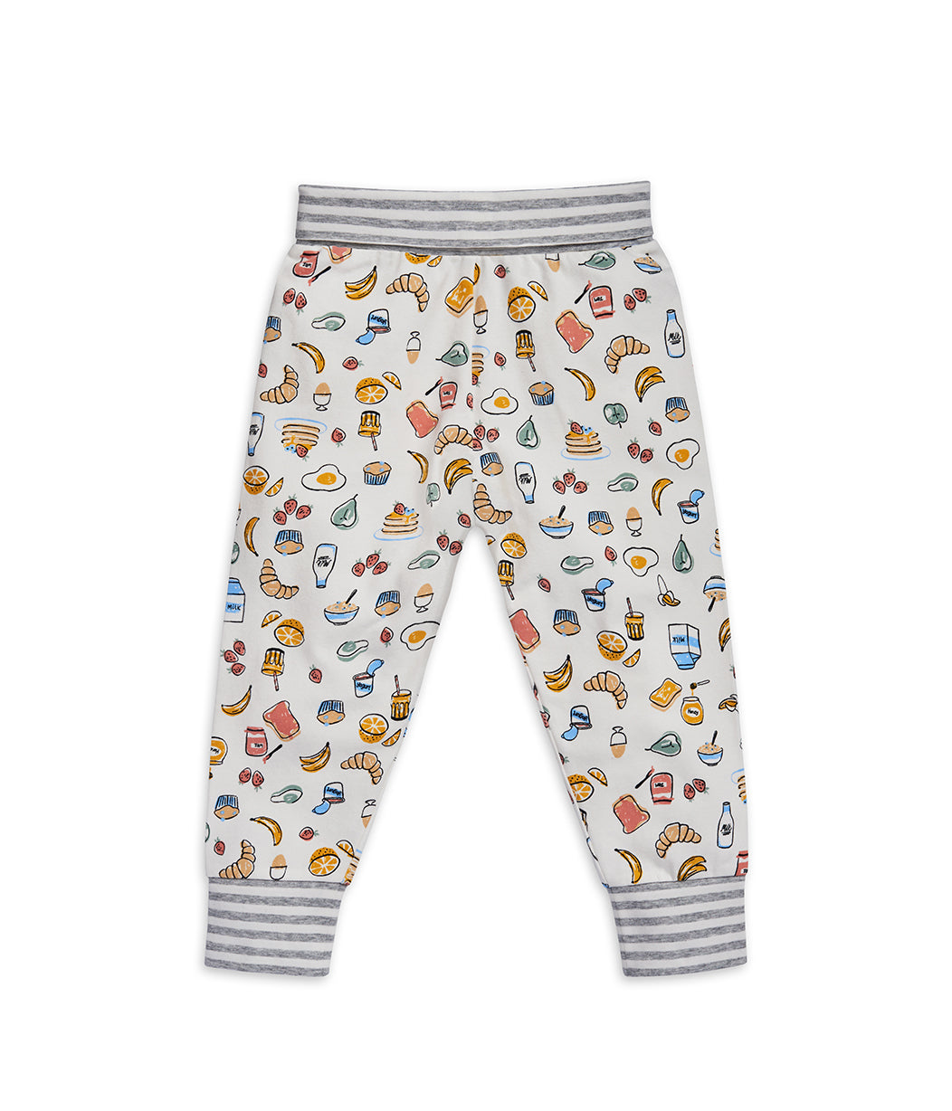 Love To Dream™ Kinder Langarm Pyjama-Set Frühstück Weiß