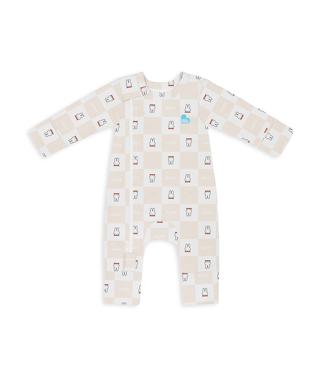 Strampler Baumwolle Birke Miffy Karomuster
