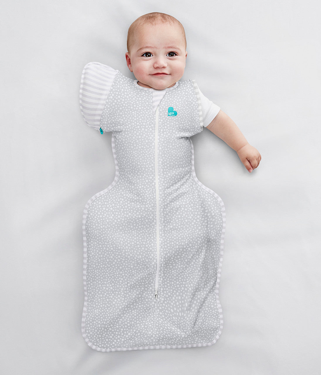 Swaddle Up™ Übergangspucksack Gemäßigt (20-24°C) Grau Gepunktet Viskose aus Bambus