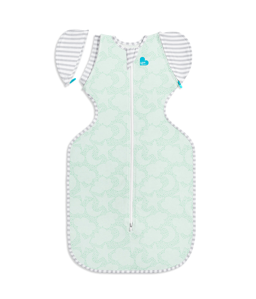 Swaddle Up™ Übergangspucksack Bio-Baumwolle Himmlische Punkte Mintgrün