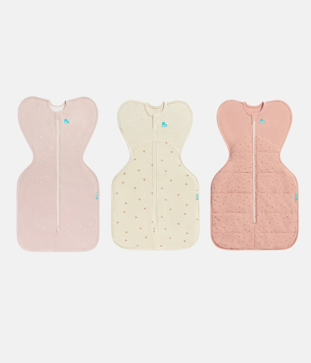 Swaddle Up Starter Bundle | 1.0 | 1.5 | 2.5 TOG | Puderrosa Funkelstern | Naturmeliert Zweige | Rosa Steinchen