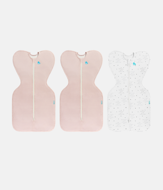 Swaddle Up Starter Bundle | 0,2 TOG | Zartrosa 2 | Weiss du bist mein