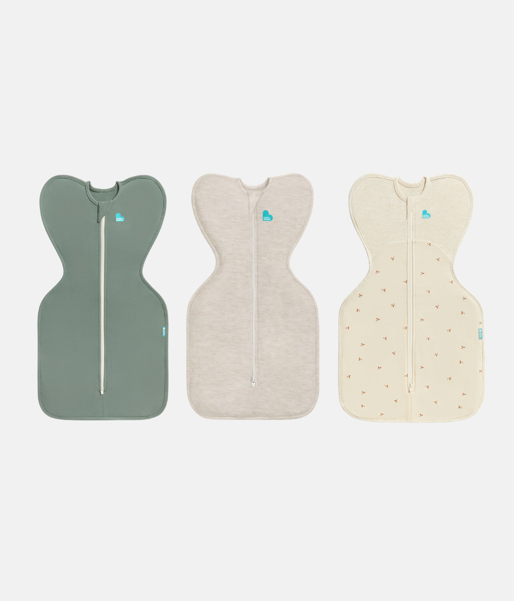 Swaddle Up Starter Bundle | 1,0 | 1,5 TOG | Tiefes Oliv | Naturmeliert | Naturmeliert Zweige