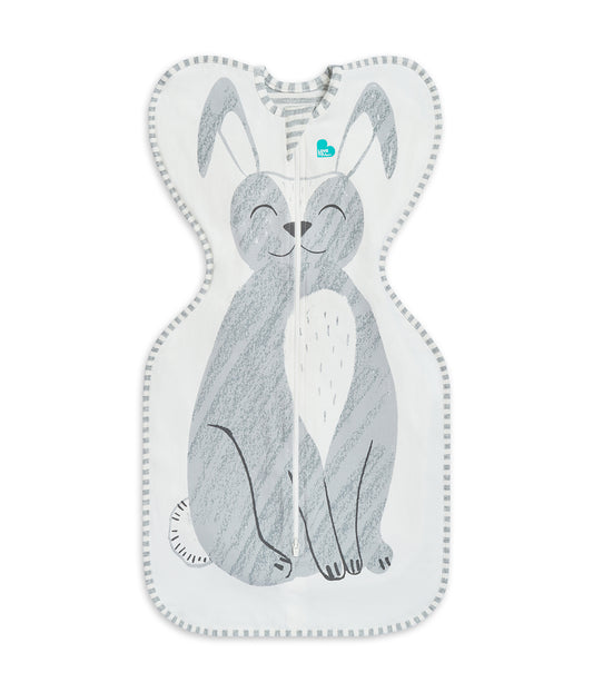 Swaddle Up™ Pucksack 1.0 TOG Baumwolle Grau Stevie der Hase