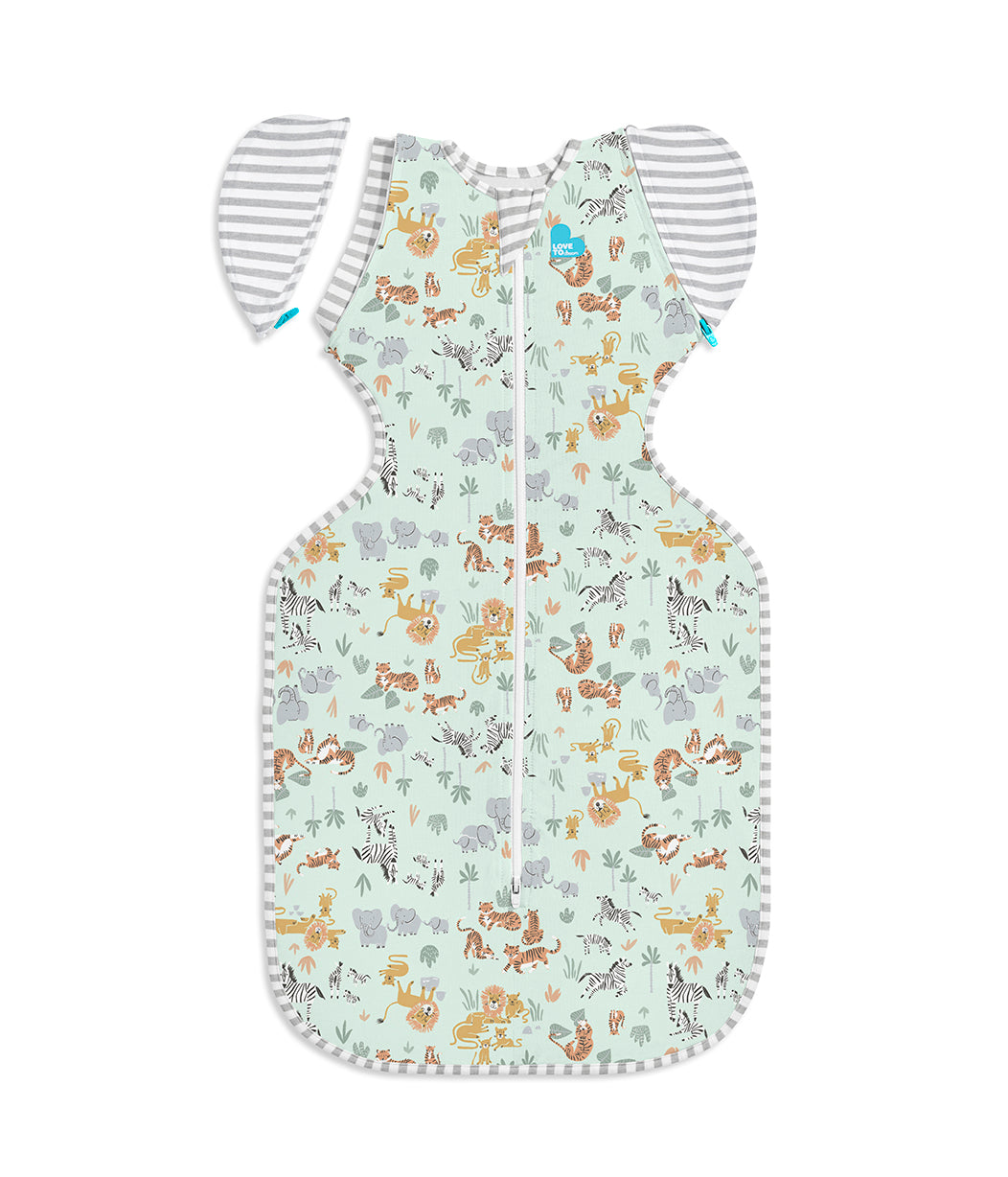 Swaddle Up™ Übergangspucksack Gemäßigt (20-24°C) Grün Safari Baumwolle