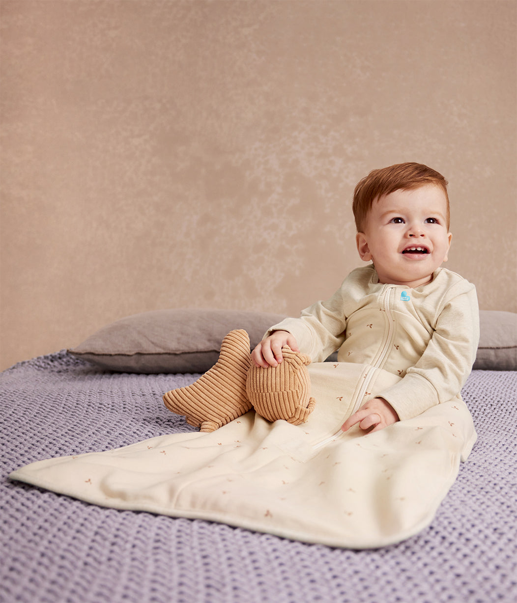 Schlafsack langarm 1.5 TOG Baumwolle Naturmeliert Zweige