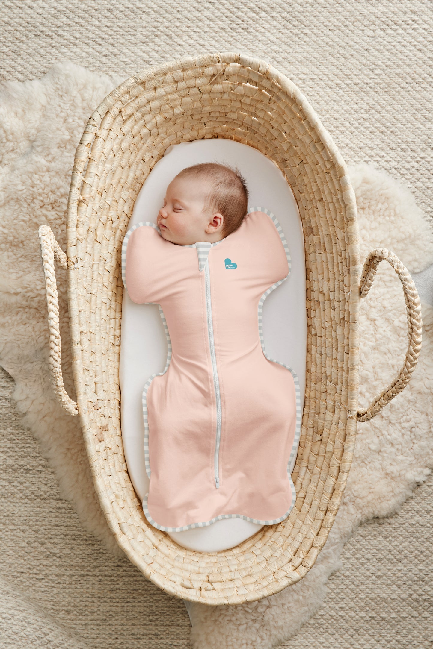 Swaddle Up™ Pucksack Leicht (24-27°C) Rosa Baumwolle