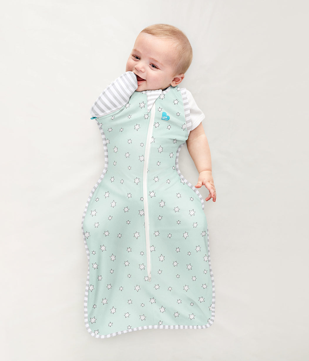 Swaddle Up™ Übergangspucksack Leicht (24-27°C) Mintgrün Superstar Viskose aus Bambus