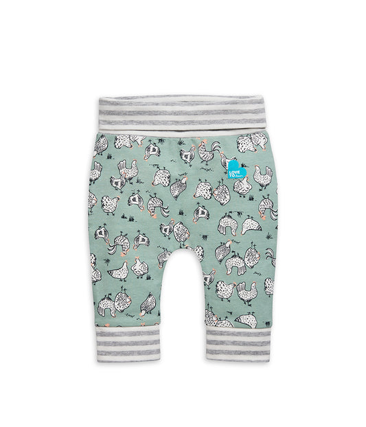 Leggings Baumwolle Oliv Hühnerrennen