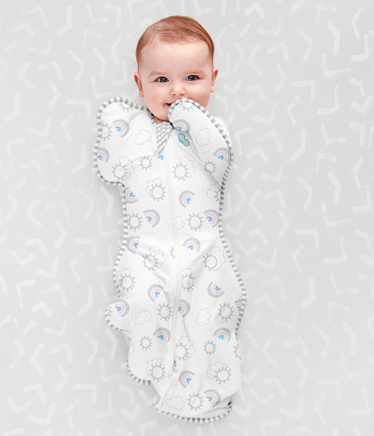 Swaddle Up™ Pucksack 1.0 TOG Baumwolle Weiß Regenbogen