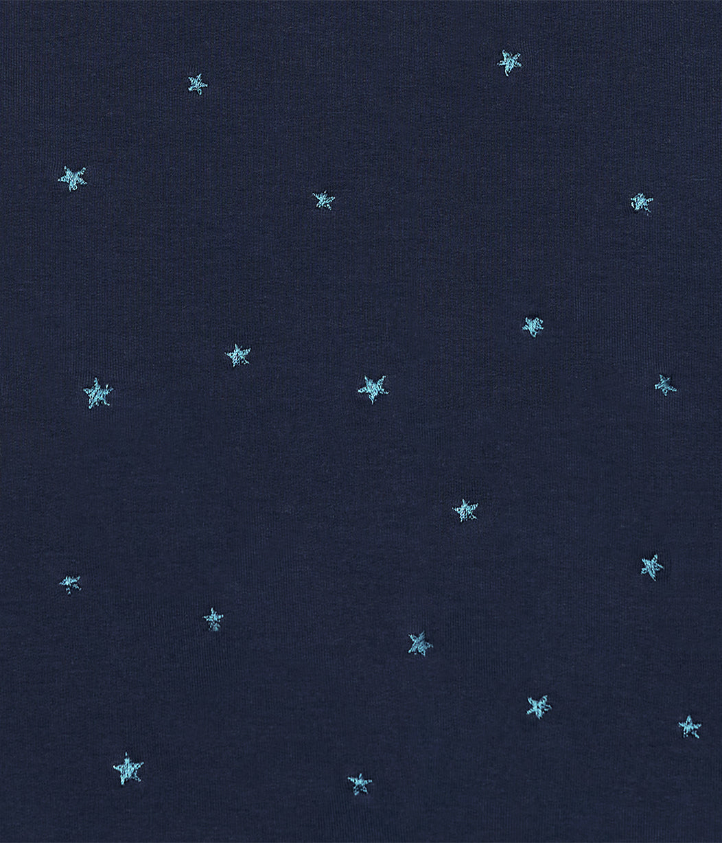 Swaddle Up™ Pucksack 1.5 TOG Baumwollfleece Marineblau Gestickter Funkelstern