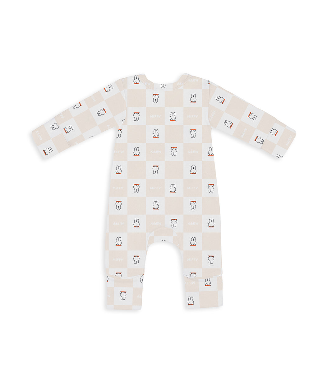 Strampler Baumwolle Birke Miffy Karomuster