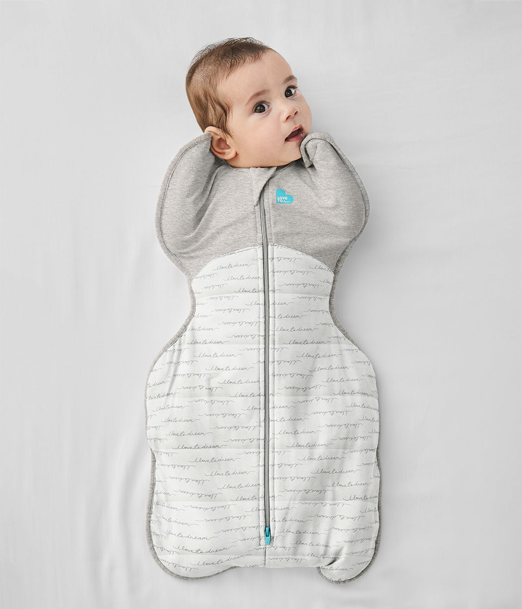 swaddle up schlafsack Swaddle Up™ Pucksack 2.5 TOG Baumwolle Weiß Träumer – Love to Dream EU