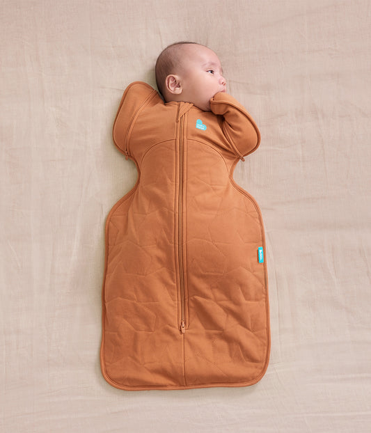 Swaddle Up™ 2-in-1 Übergangspucksack 2.5 TOG Baumwolle Haselnuss Gesteppter Stern