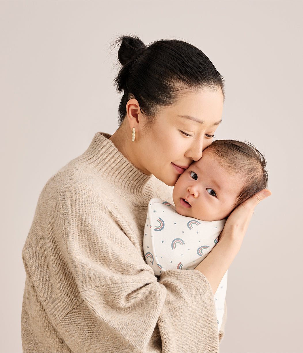 Swaddle Up™ 1.0 TOG Cotton White Rainbow Dream