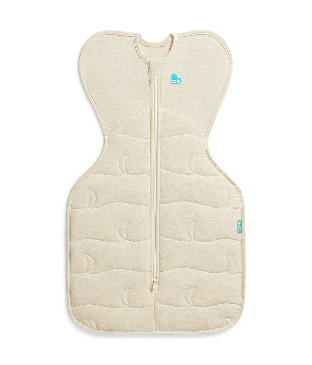 Swaddle Up Starter Bundle | 1,5 | 2,5 | 3,5 TOG | Bordeauxrot Herzen | Haselnuss Stern | Naturmeliert Mond