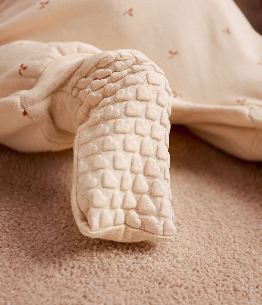 Sleep Suit Long Sleeve 1.5 TOG Cotton Oatmeal Twigs