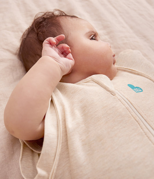 Swaddle Up™ 2-in-1 Übergangspucksack 1.0 TOG Baumwolle Naturmeliert