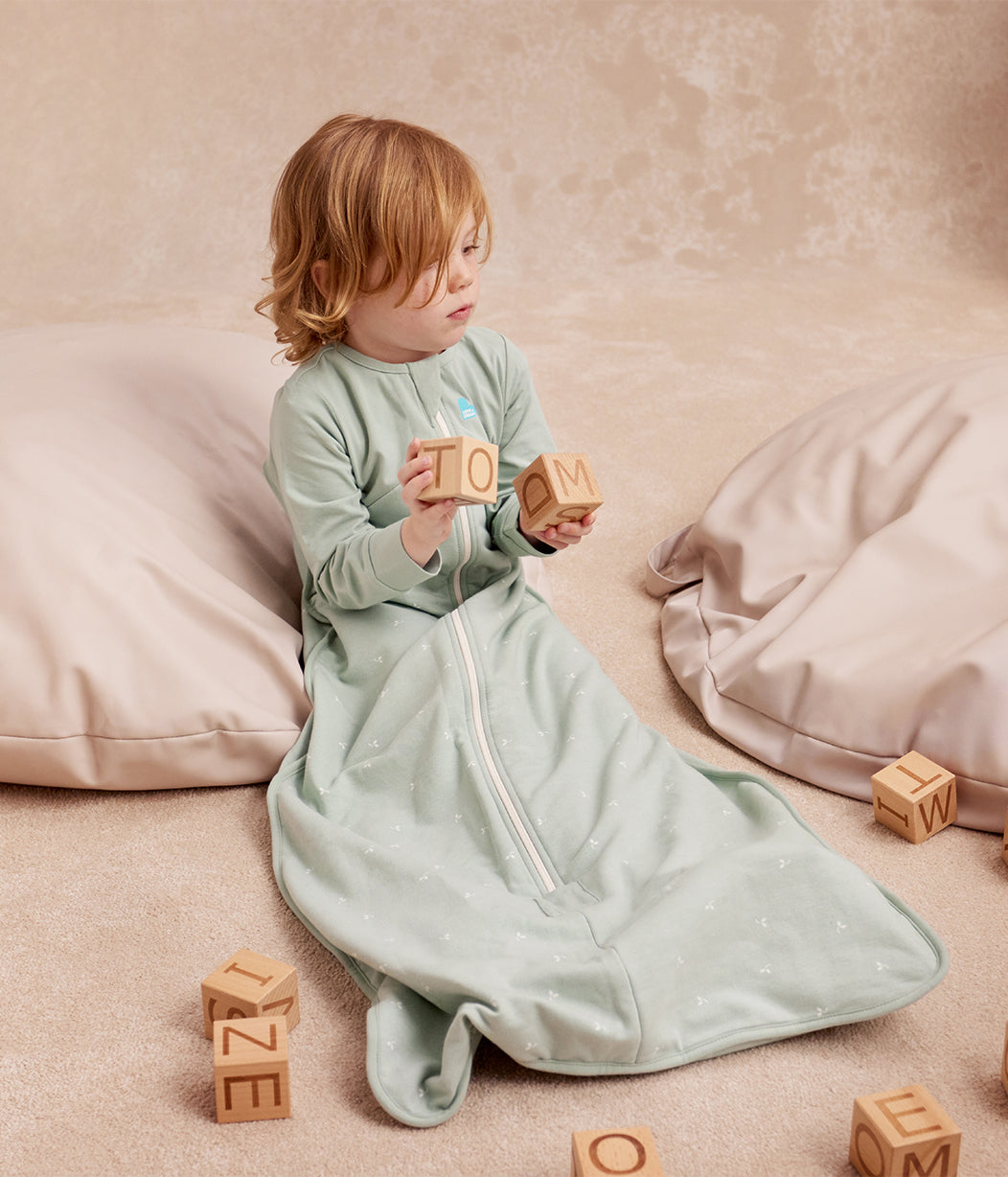 Schlafsack langarm 1.5 TOG Baumwolle Oliv Zweige – Love to Dream EU