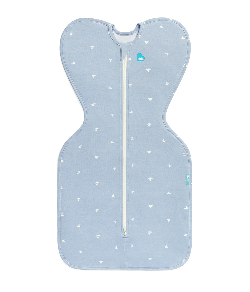 Swaddle Up™ Pucksack 1.0 TOG Viskose aus Bambus Nebelblaue Boote