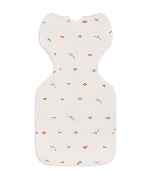Swaddle Up™ 2-in-1 Übergangspucksack 1.0 TOG Baumwolle Creme Dino-Schnarch