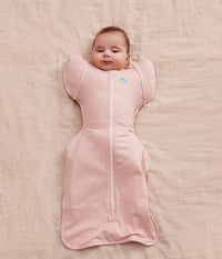 Swaddle Up™ 2-in-1 Übergangspucksack 1.0 TOG Baumwolle Puderrosa Funkelstern