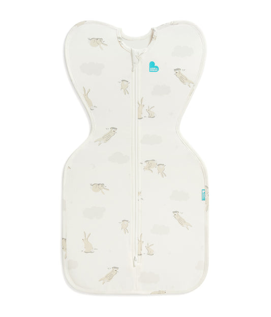 Swaddle Up™ Pucksack 1.0 TOG Baumwolle Weiß Wolken Häschen