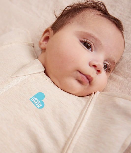Swaddle Up™ 2-in-1 Übergangspucksack 1.0 TOG Baumwolle Naturmeliert