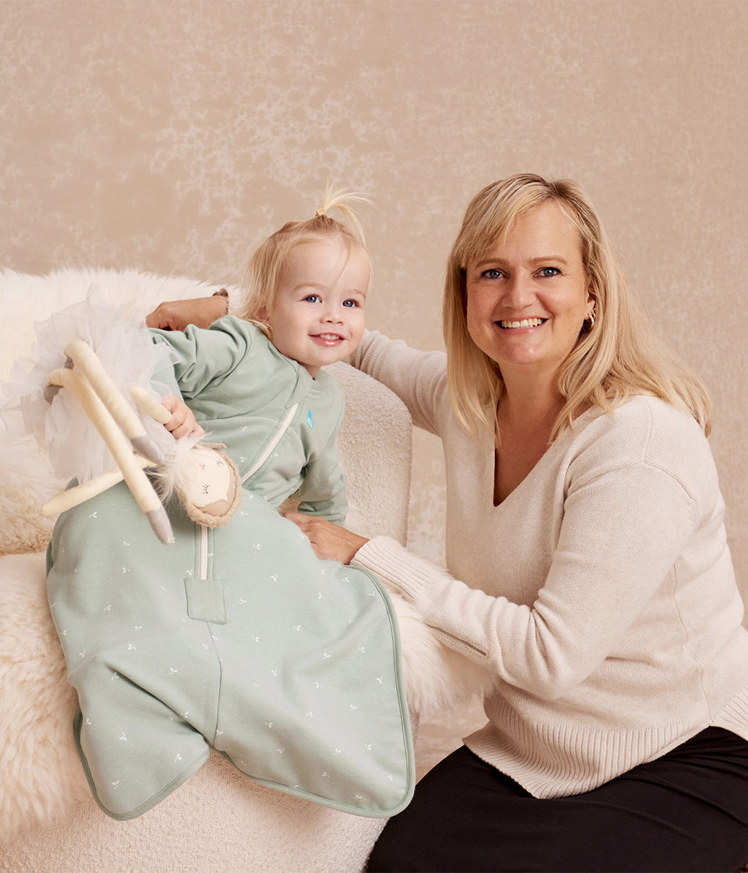 Schlafsack langarm 1.5 TOG Baumwolle Oliv Zweige – Love to Dream EU