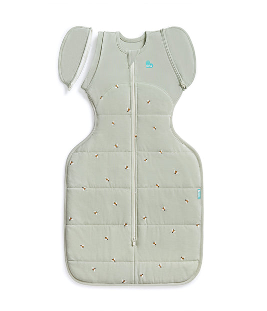 Swaddle Up™ Übergangspucksack 2.5 TOG Baumwolle Oliv Bienen